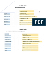 Class 1 - Vocabulary Activity