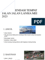 Rekomendasi Jalan Jalan Lansia