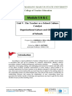 Organizational Culture and Climate of Schools