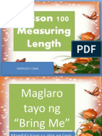 POWERPOINT Unit 4 - Lesson 100 - Measuring Length