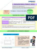 I EXPERIENCIA DE APRENDIZAJE - ACT 3 - 3° SEM 4 y 5