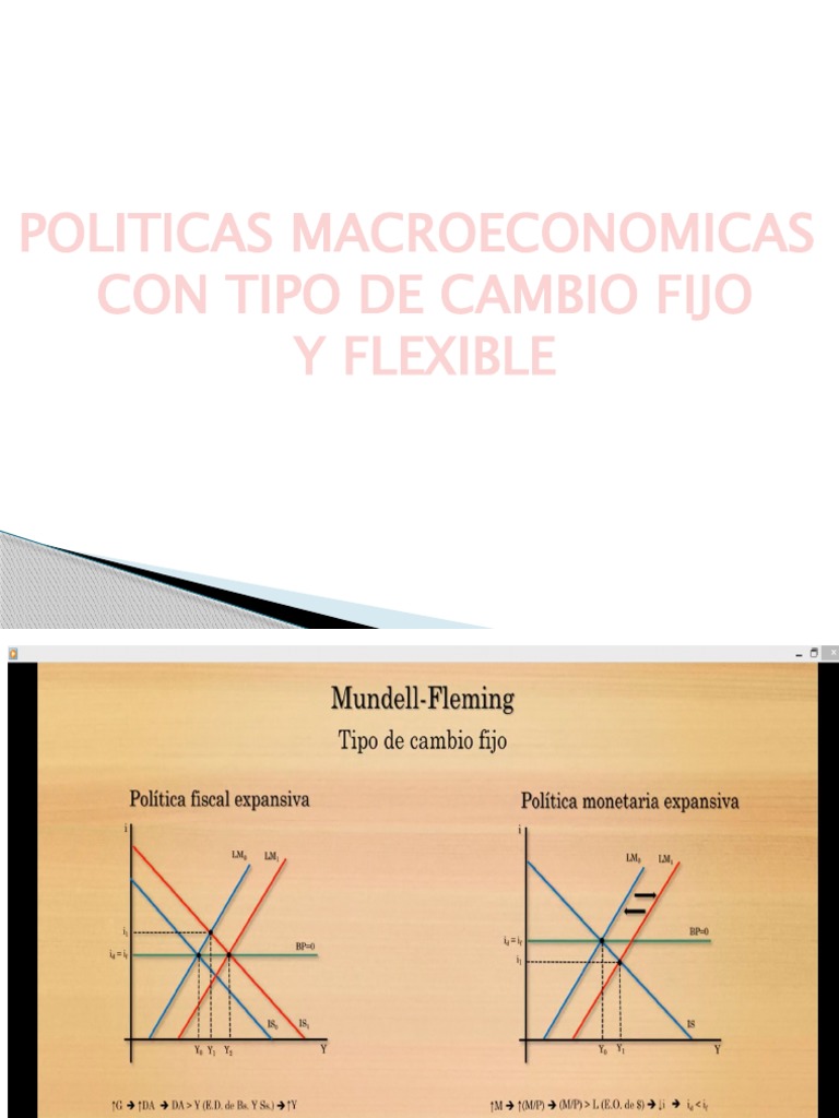Politica Fiscal y Monetaria Con Tipo de Cambio Fijo y Flexible | PDF