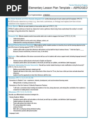 spring shellsea melaratep elementary lesson plan abridged original  1   1 