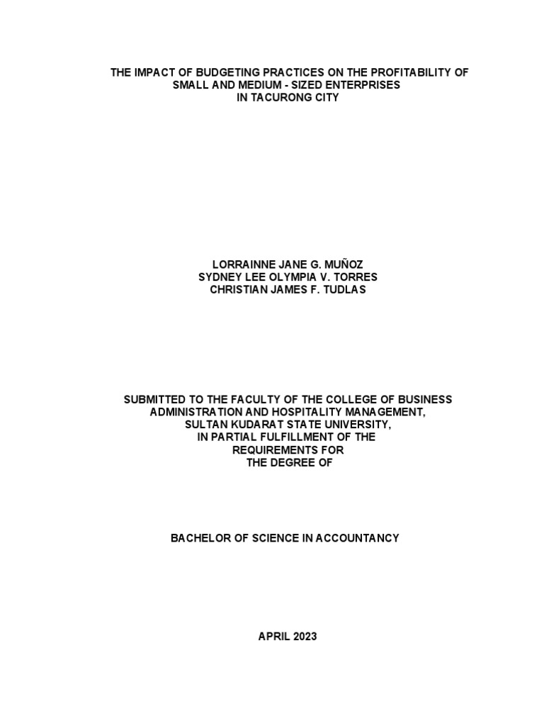 THESIS Download Free PDF Return On Investment Investing
