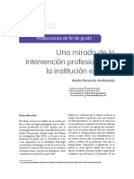 Mirada de La Intervencion Profesional en La Escu PDF