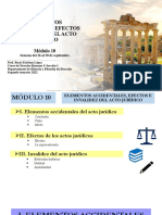 Módulo 10 - Elementos Accidentales y Efectos Del Acto Jurídico