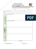 CID Form 1 Monthly Instructional Supervision and School Monitoring Report 1