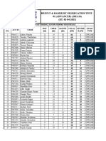 RESULT & RANKLIST SEGREGATION TEST RESULTS