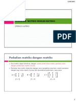 Video 2 (Perkalian Matriks Dengan Matriks)