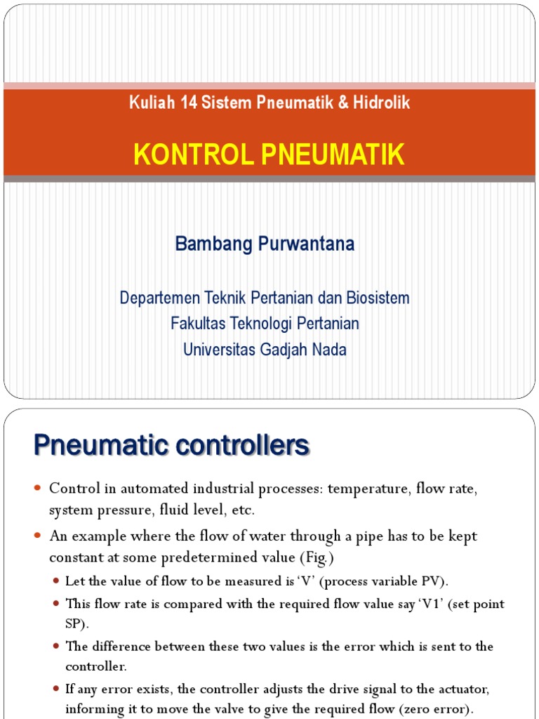 Pneumatic Control Systems Components, Types, and Advantages of