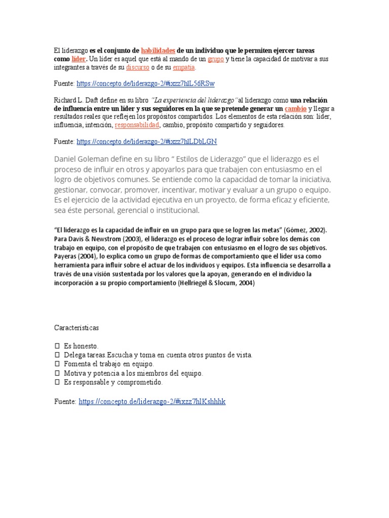 Características del liderazgo efectivo | PDF | Crecimiento personal y ...