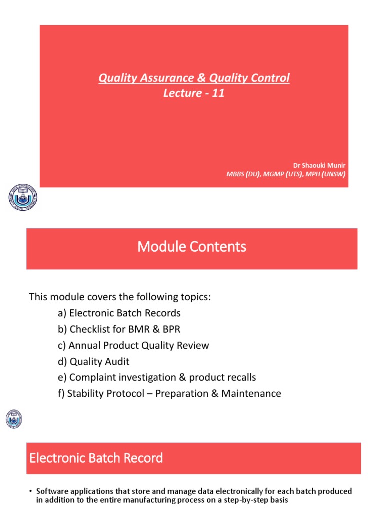 Lecture 11 - QAQC | PDF | Audit | Business