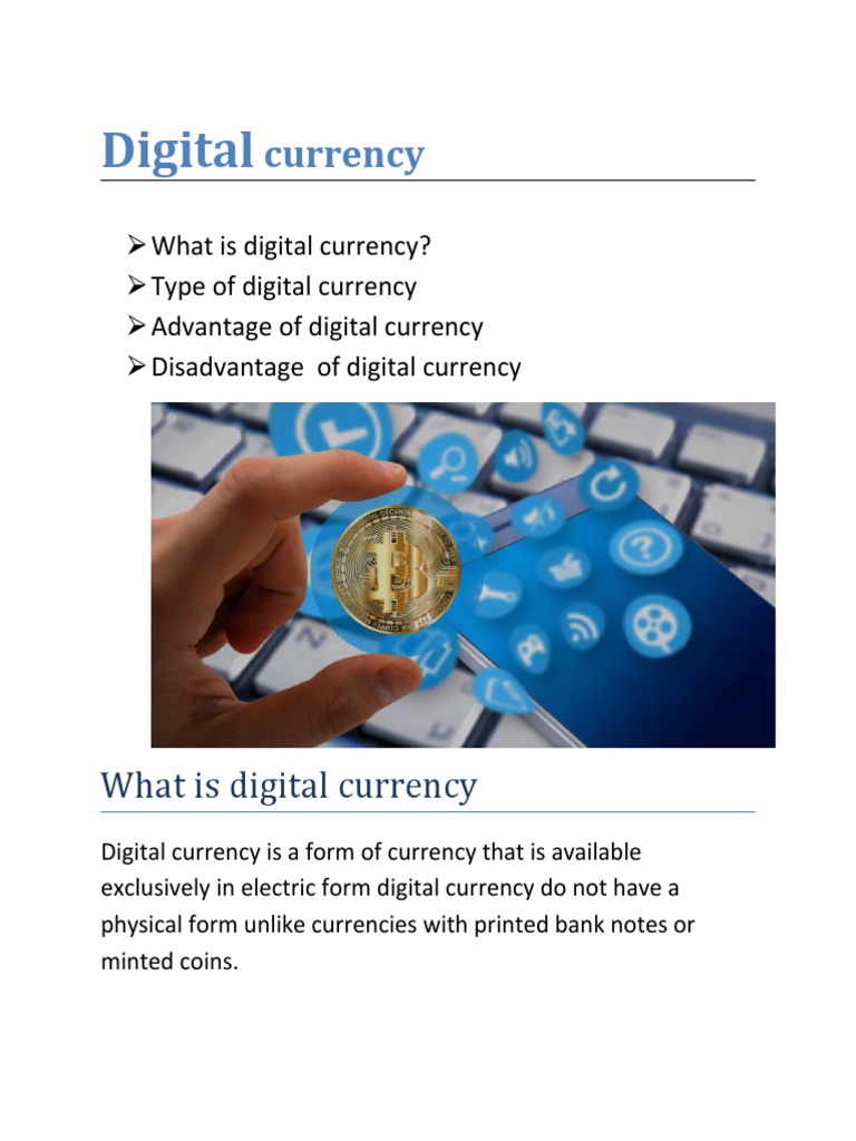 Digital Currency | PDF | Cryptocurrency | Currency