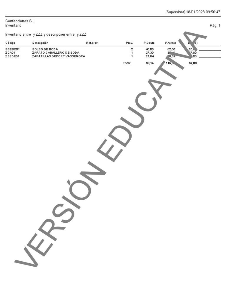 Inventario PDF | PDF