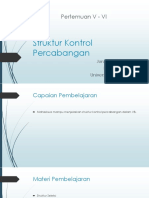 Pertemuan 5-6. Struktur Kontrol Percabangan PDF