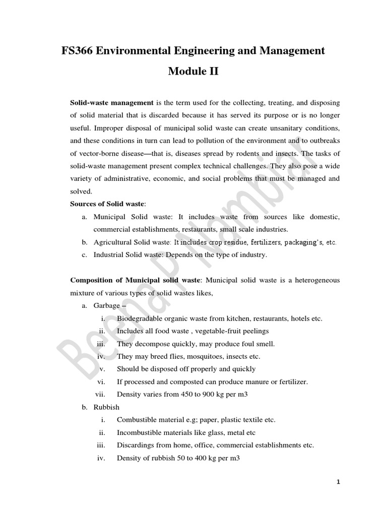 Managing Municipal Solid Waste Collection Methods, Transportation