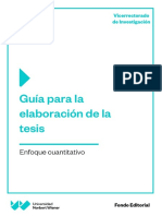 Guía Para La Elaboración de La Tesis Enfoque Cuantitativo