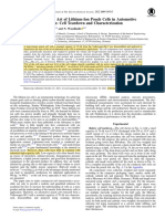 State of The Art of Lithium-Ion Pouch Cells in Automotive Applications: Cell Teardown and Characterization