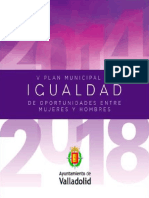 V Plan Municipal Deigualdad de Oportunidades Entre Mujeres Valladolid