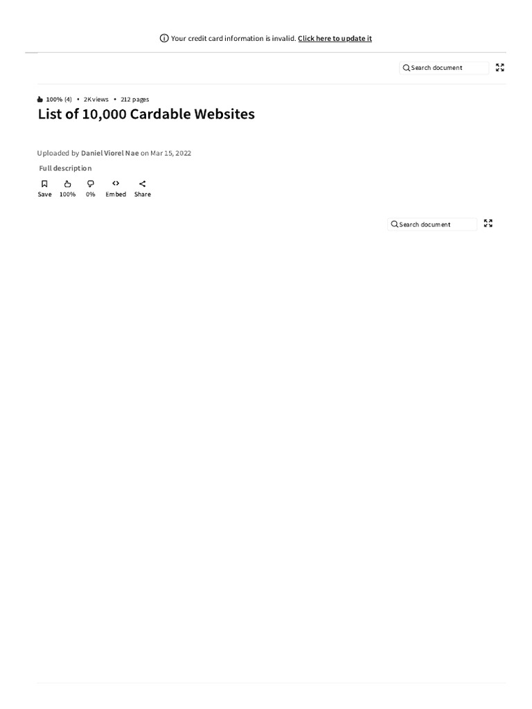 List of 10,000 Cardable Websites PDF Money Gift Card 1 PDF