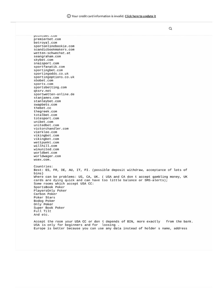 List of 10,000 Cardable Websites PDF Money Gift Card 3 PDF
