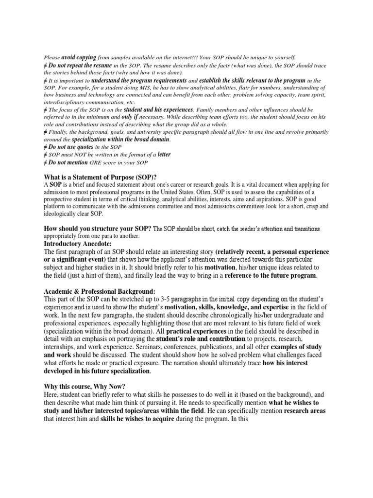SOP Guidelines PDF