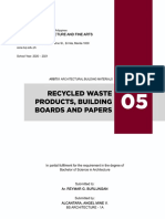 05 Recycled Waste Products, Building Boards and Papers