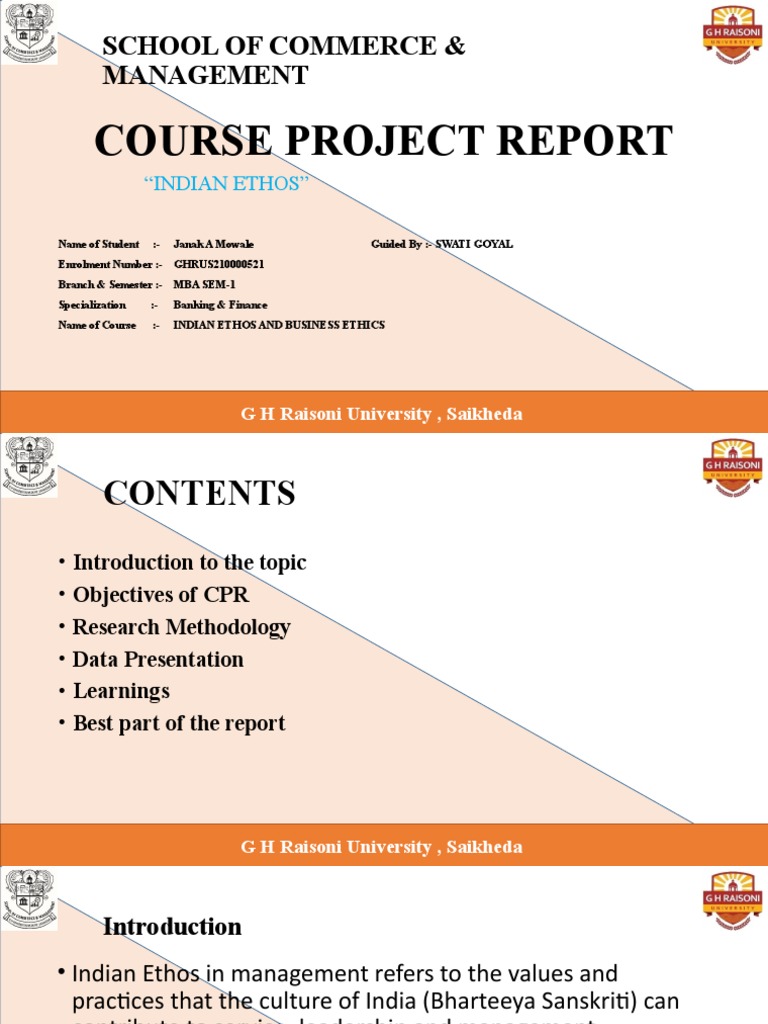 Indian Ethos In Business Ethics Report Pdf Motivation Motivational