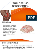 Cephalopelvic Disproportion Report