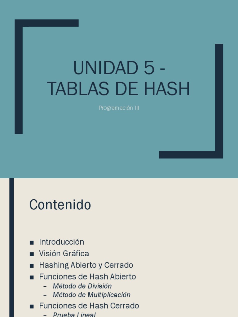 Tablas HASH PDF