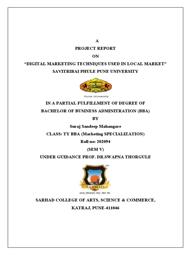 Suraj Project 5th Sem | PDF | Digital Marketing | Marketing