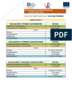 Calendario evaluación semipresencial 2023-24