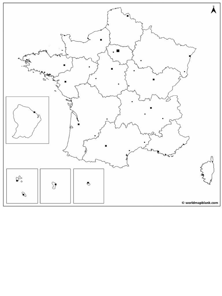 France-Map-Outline-with-Cities | PDF