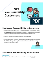Businesss Responsibility To Customers