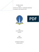 Tutorial Online Tugas Kode - Nama Matakuliah: Espa4122 - Matematika Ekonomi Dosen Pengampu: Fahmi Tanjung S.E, M.SE