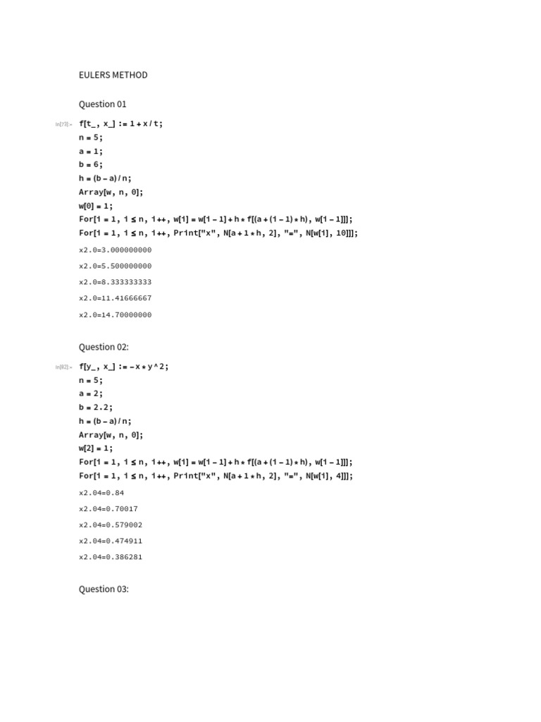 Eulers method pdf
