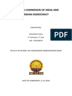 Role of Election Commision of India and Indian Democracy PDF
