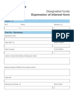 Designated Funds - Expression of Interest Form