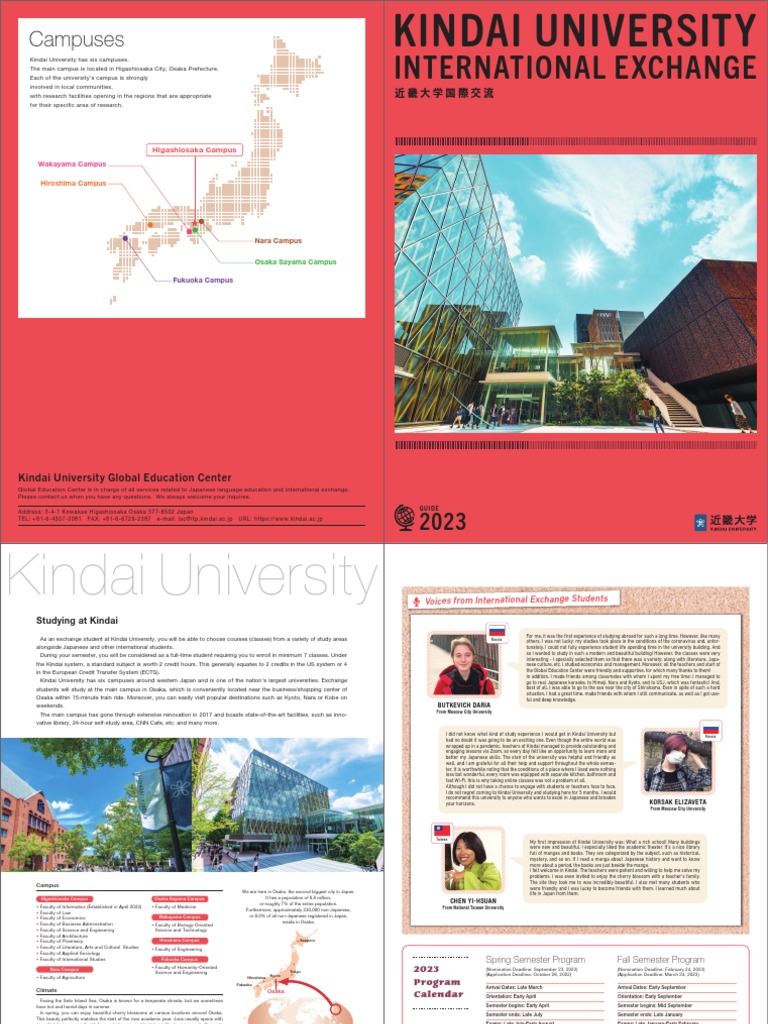 Kindai University Information PDF | PDF | Academic Term | International ...