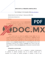 El diagnóstico fenomenológico en la terapia gestáltica