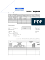 Weekly Expense Report Summary