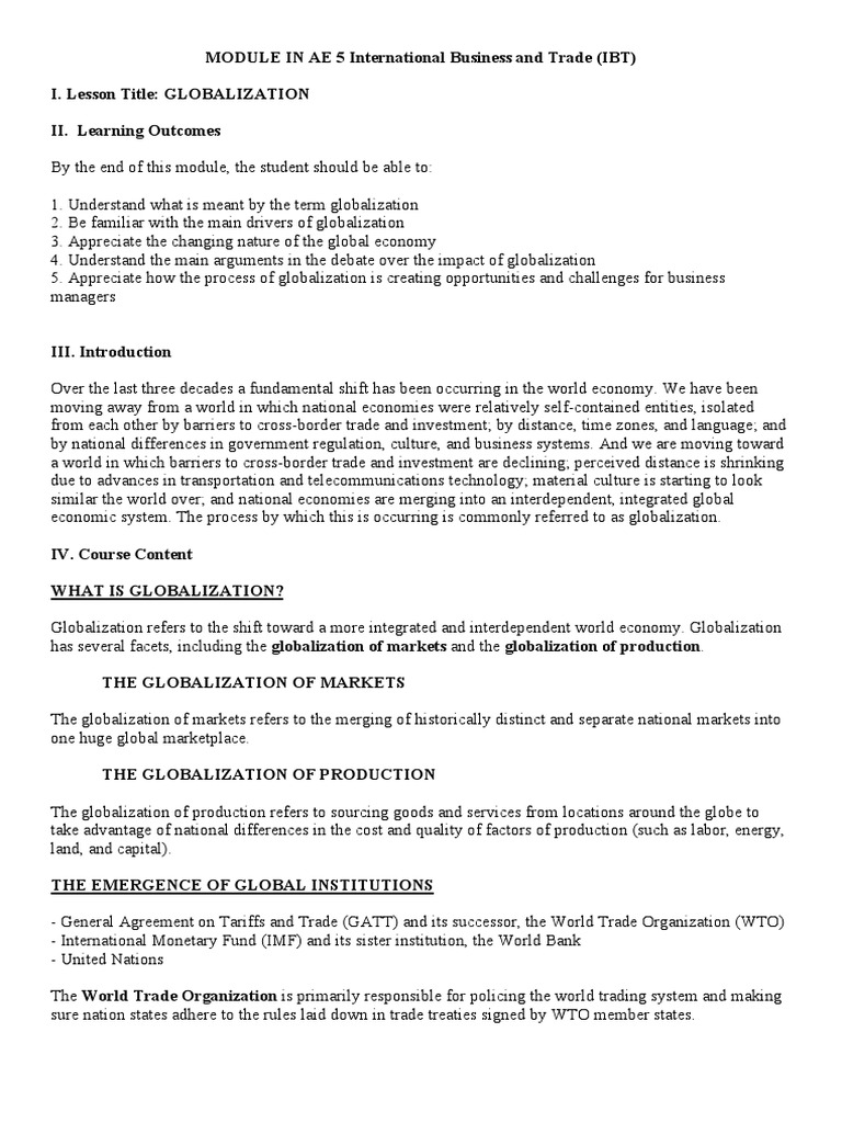 Understanding globalization an overview of the forces driving the