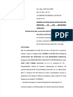 PDF Medida Cautelar de Anotacion de Demanda en Los Registros Publicos - Compress