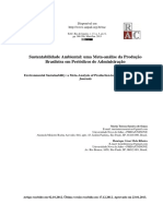Sustentabilidade Ambiental Uma Meta-Análise Da Produção Brasileira em Periódicos de Administração PDF