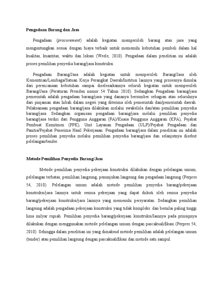 Pengadaan Barang Dan Jasa | PDF | Bisnis