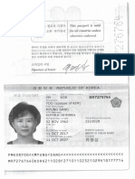 Passport Mrs Yoo Myung Sang