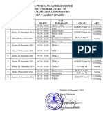 Jadwal PAS