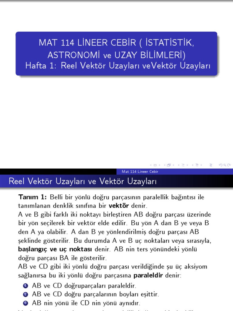 Lineer Cebir - Linear Alcebr | PDF
