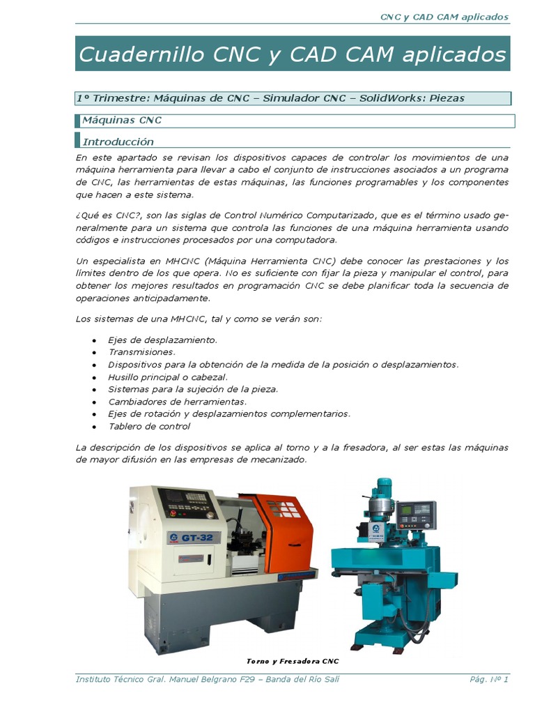 Introducción a Máquinas CNC y CAD CAM | PDF | Control numerico | Periférico