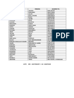 NOM Prenom Numero Tel: Liste Des Lieutenant S Au Cabotage